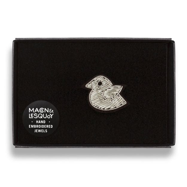 Macon&Lesquoy Hand-Embroidered Brooch