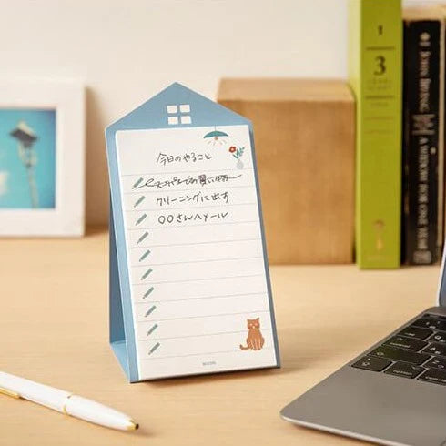 Midori MD Stand Memo Vertical To-Do List Blue