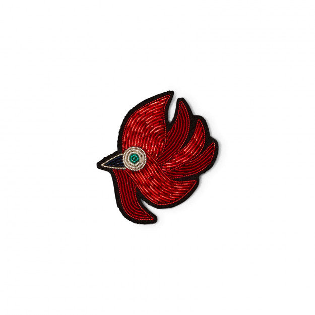 Macon&Lesquoy Hand-Embroidered Brooch
