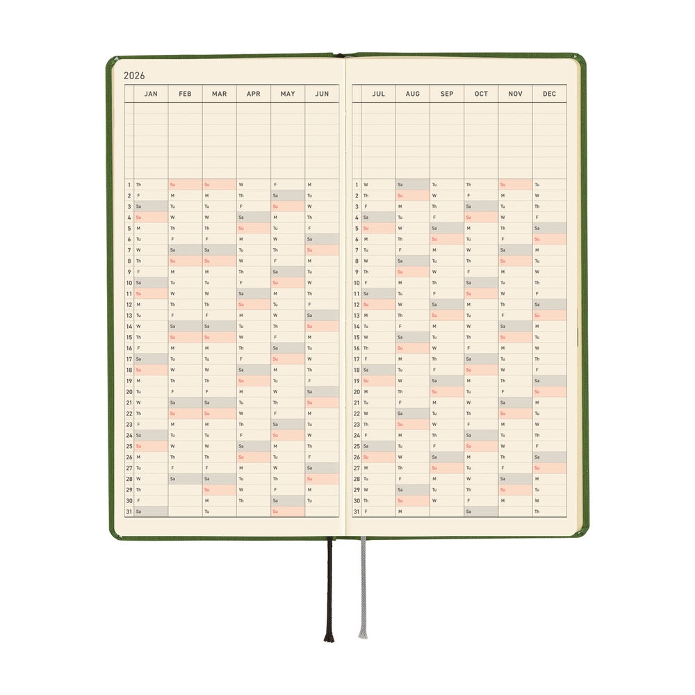 Hobonichi Planner Weeks 2026 ENG Colours