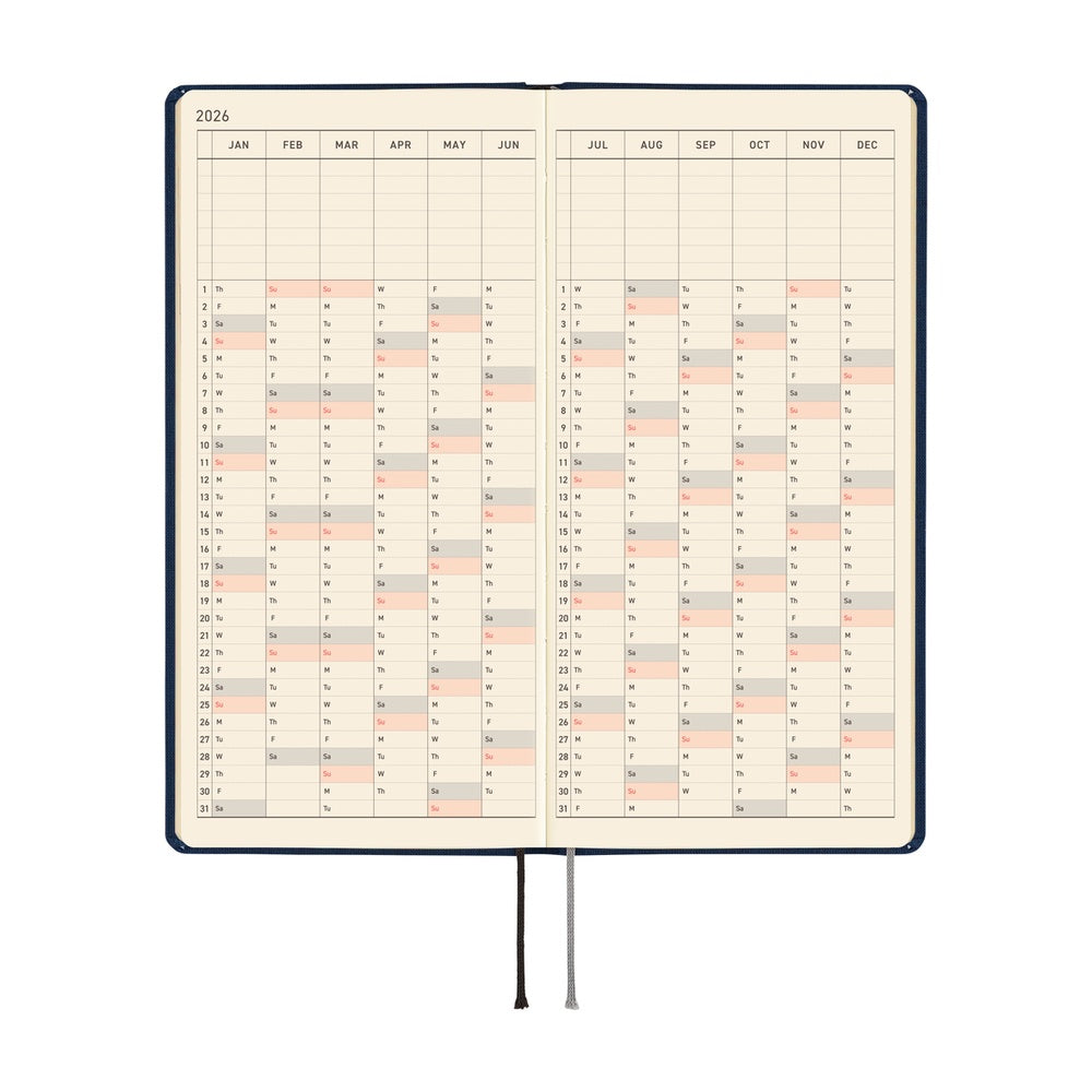 Hobonichi Planner Weeks 2026 ENG Colours