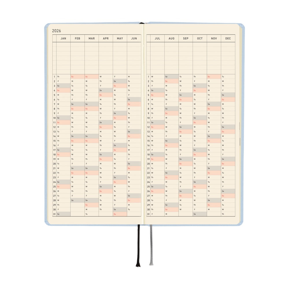Hobonichi Planner Weeks 2026 ENG Colours