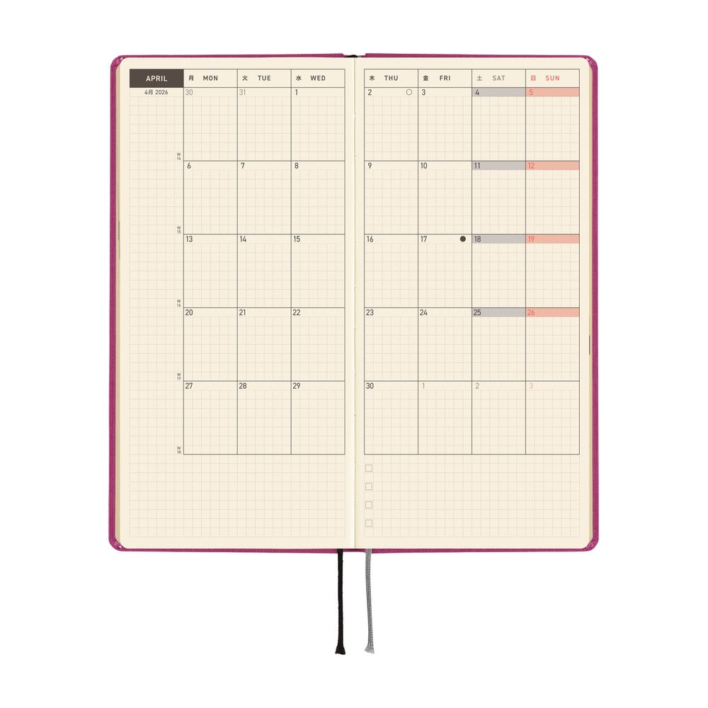 Hobonichi Planner Weeks 2026 ENG Colours