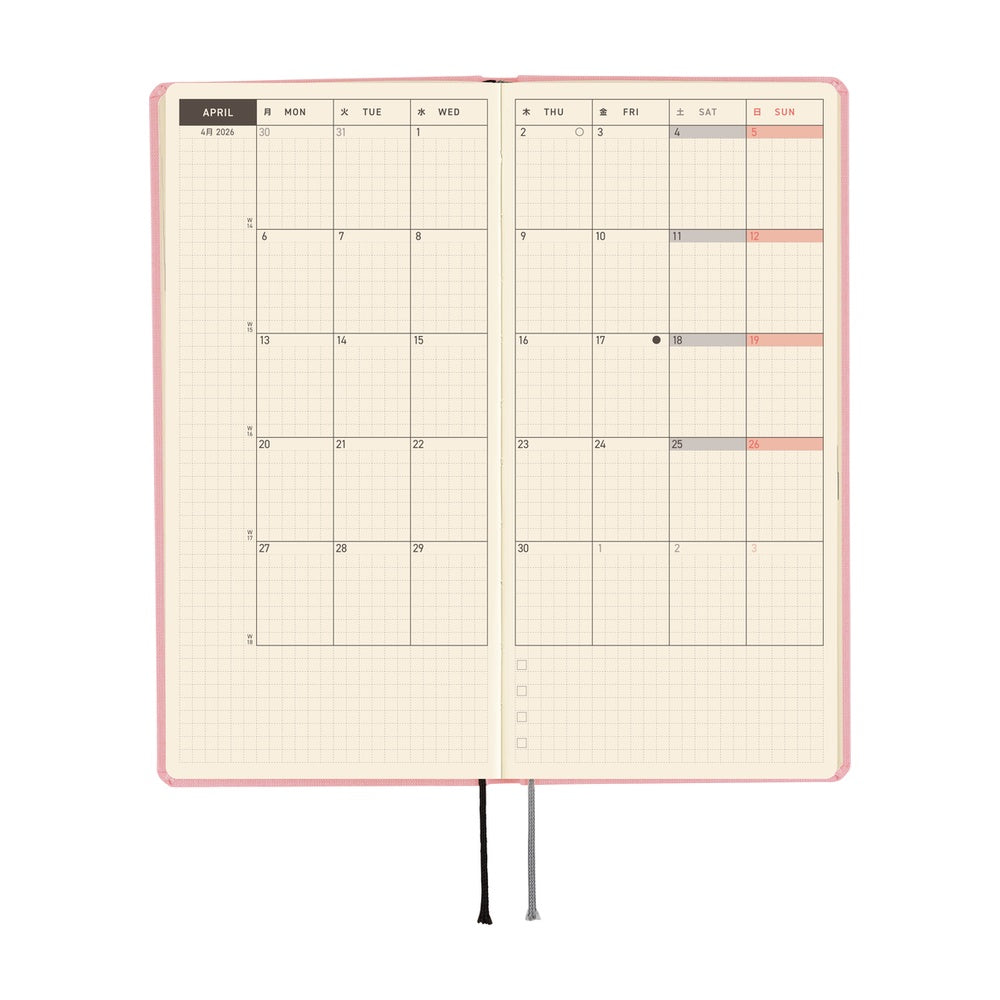 Hobonichi Planner Weeks 2026 ENG Colours