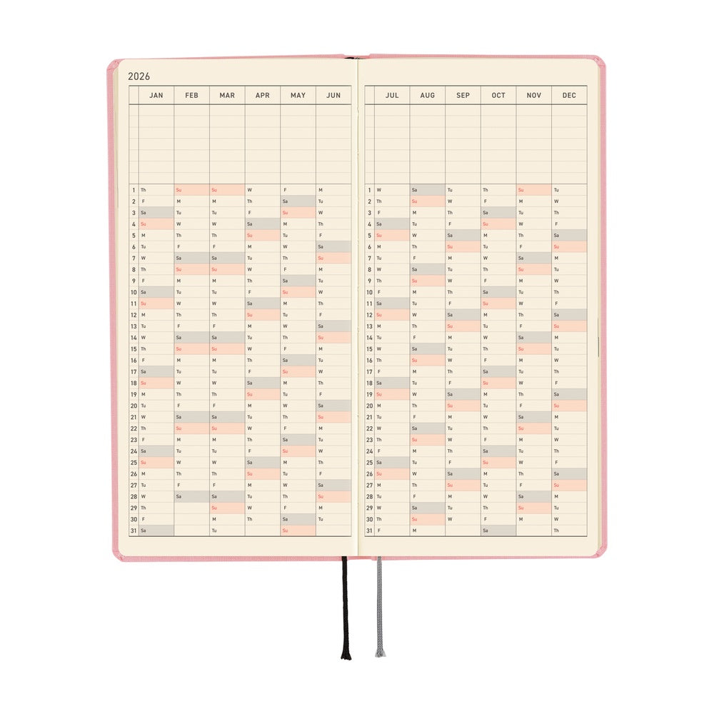 Hobonichi Planner Weeks 2026 ENG Colours