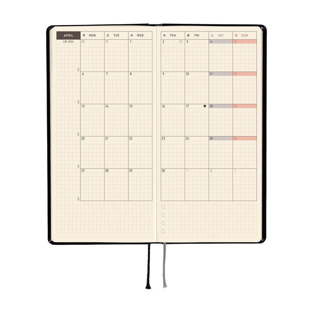Hobonichi Planner Weeks 2026 ENG Yumi Kitagishi:White Cat's Daily Life
