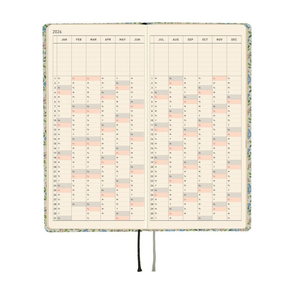 Hobonichi Planner Weeks 2026 ENG Liberty Fabrics: Sasha Kiora