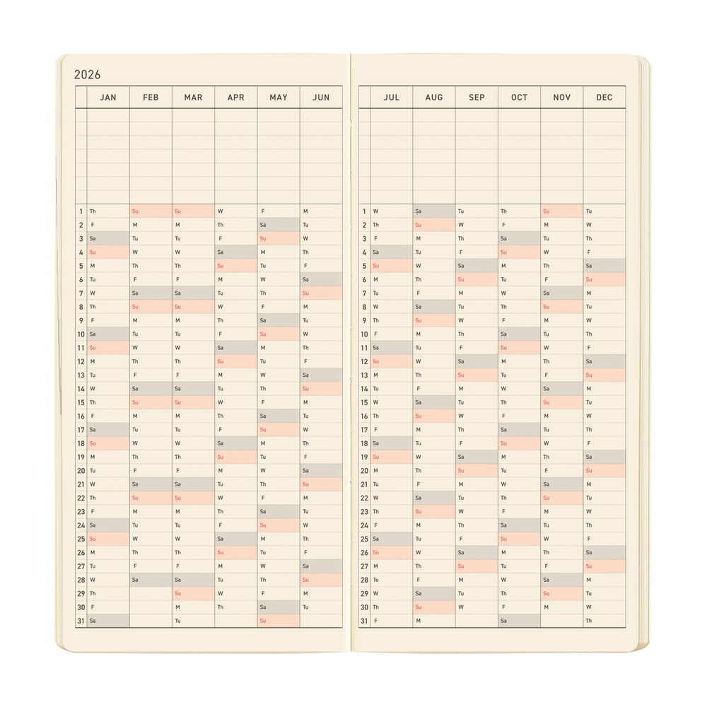 Hobonichi Planner Weeks Mega 2026 ENG Sneaker