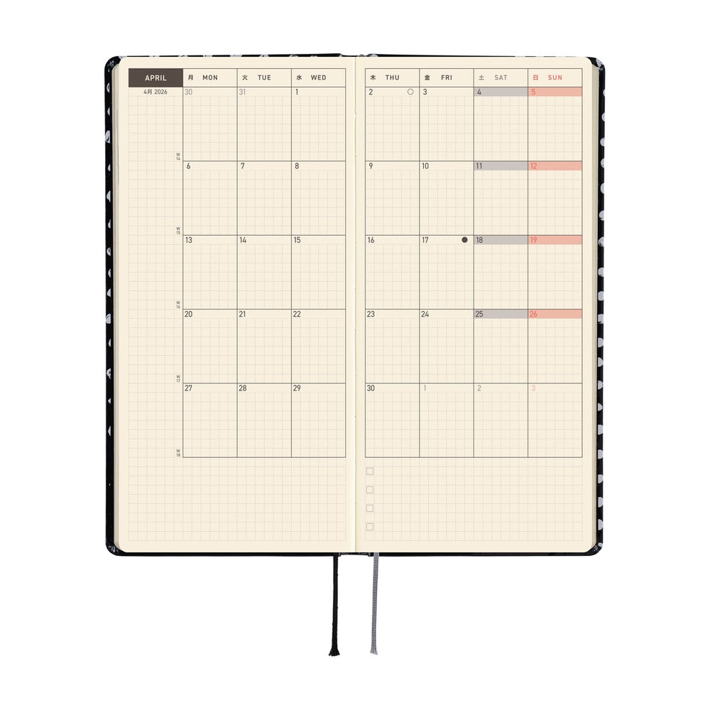 Hobonichi Planner Weeks 2026 ENG Makoto Matsubayashi: Dot