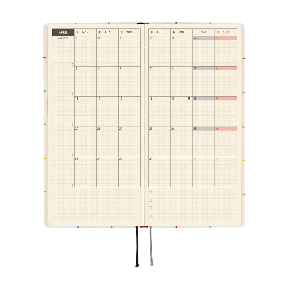 Hobonichi Planner Weeks 2026 ENG 100%ORANGE: Squirrel’s Moving Day