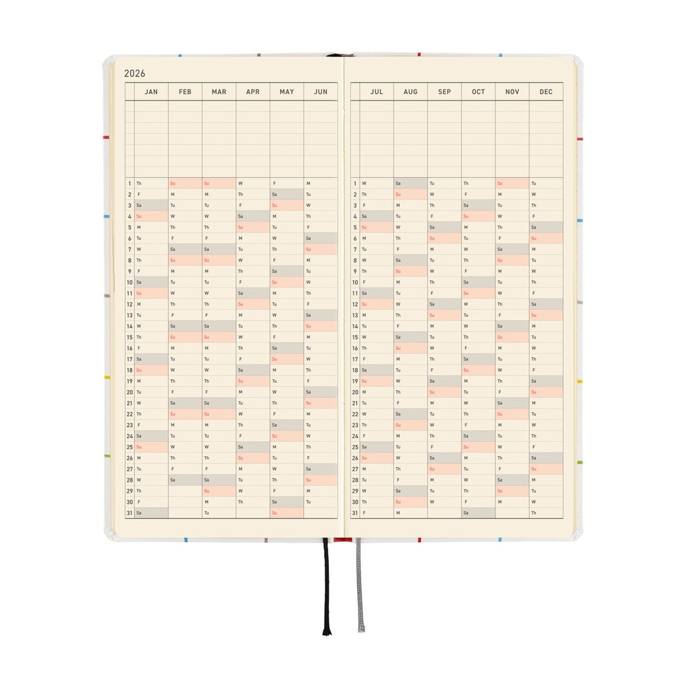 Hobonichi Planner Weeks 2026 ENG 100%ORANGE: Squirrel’s Moving Day