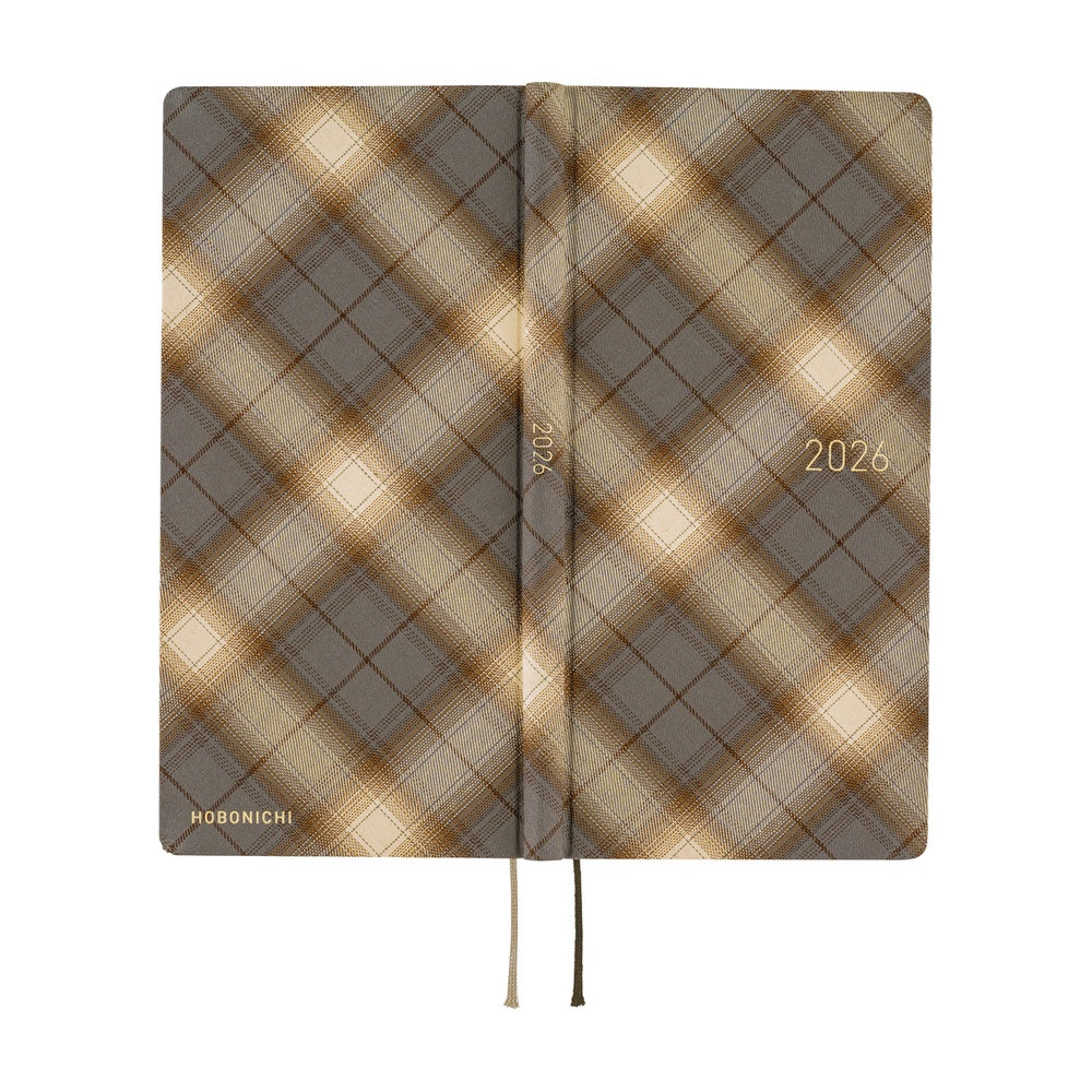 Hobonichi Planner Weeks 2026 ENG Shirt Fabric: Foggy Plaid