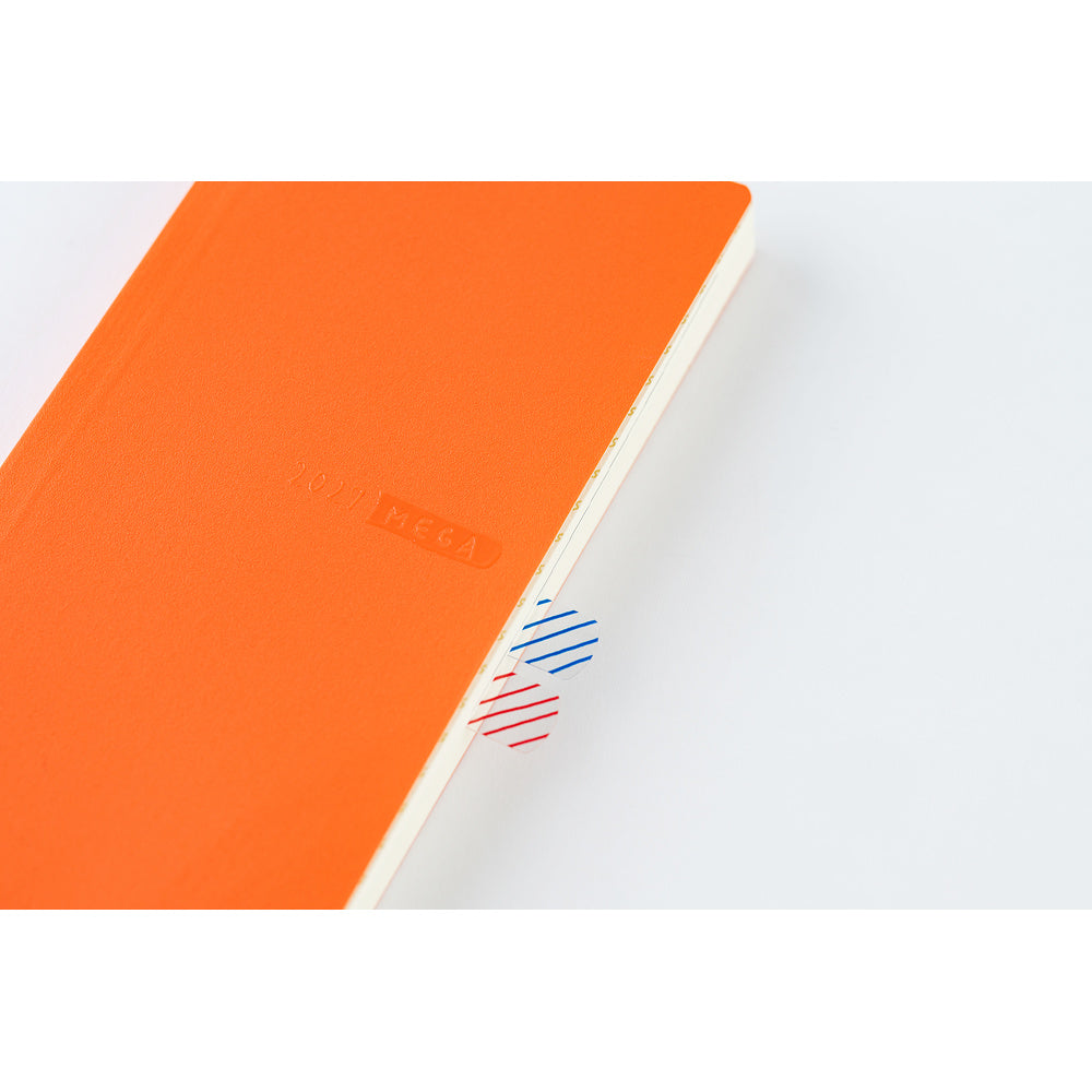 Hobonichi 2027 Planner Weeks MEGA ENG Sneaker: Mandarin Orange