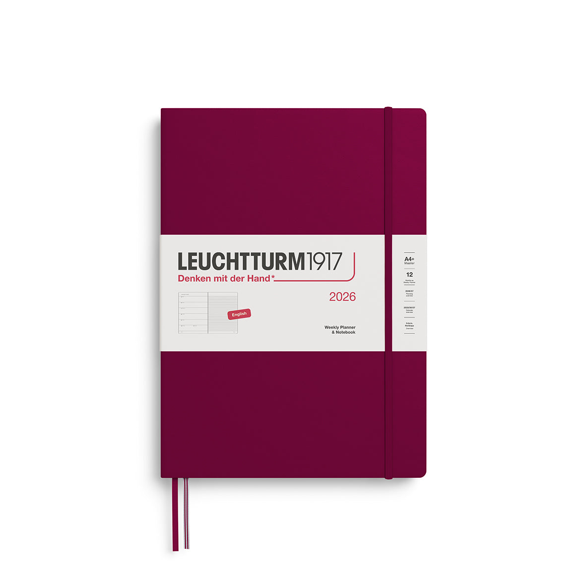 Leuchtturm 2026 Weekly Planner & Notebook Master Hardcover A4+