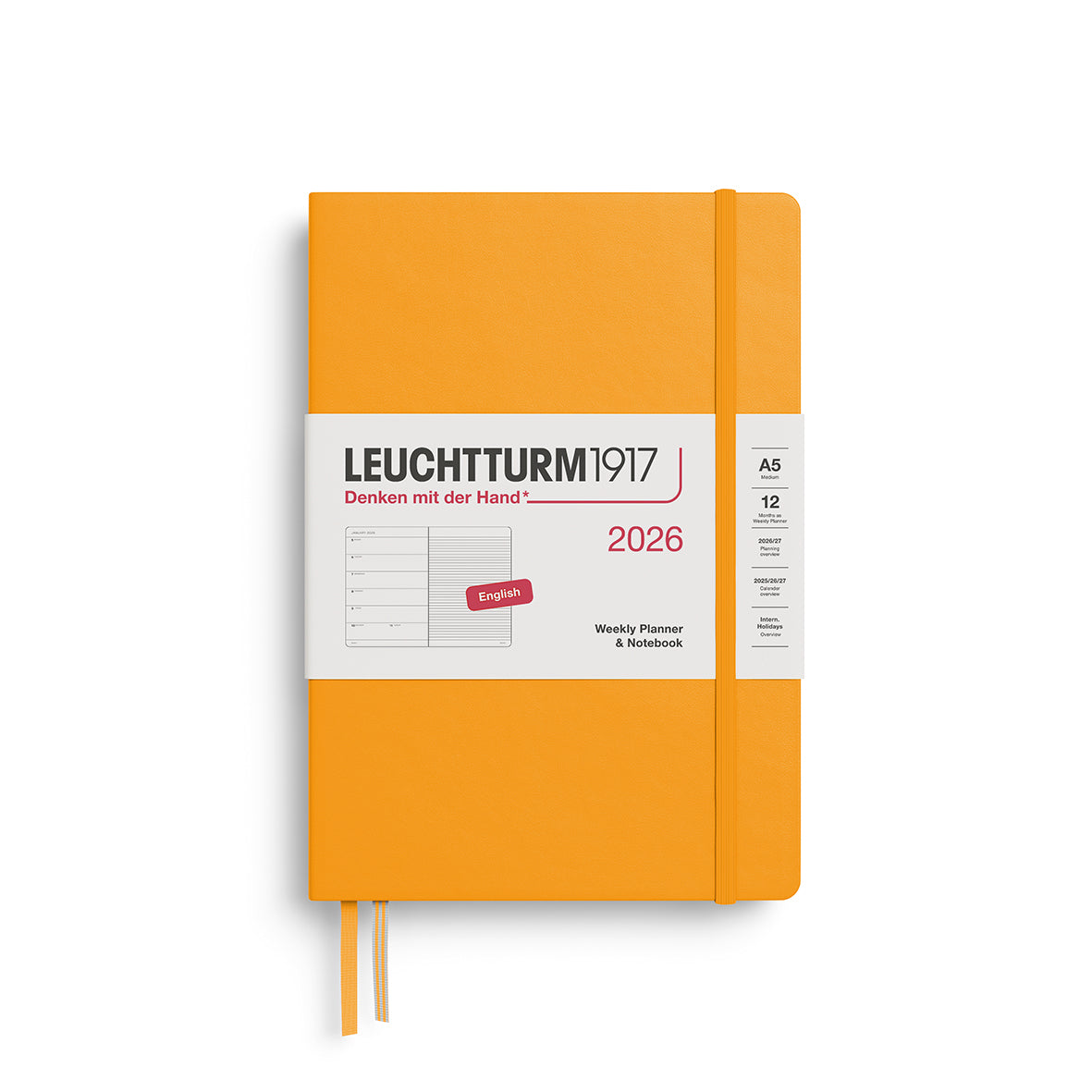 Leuchtturm 2026 Weekly Planner & Notebook Hardcover A5