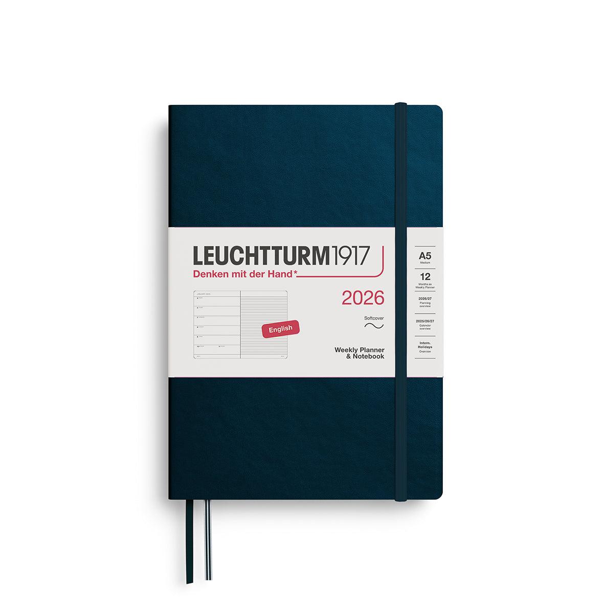 Leuchtturm 2026 Weekly Planner & Notebook Softcover A5