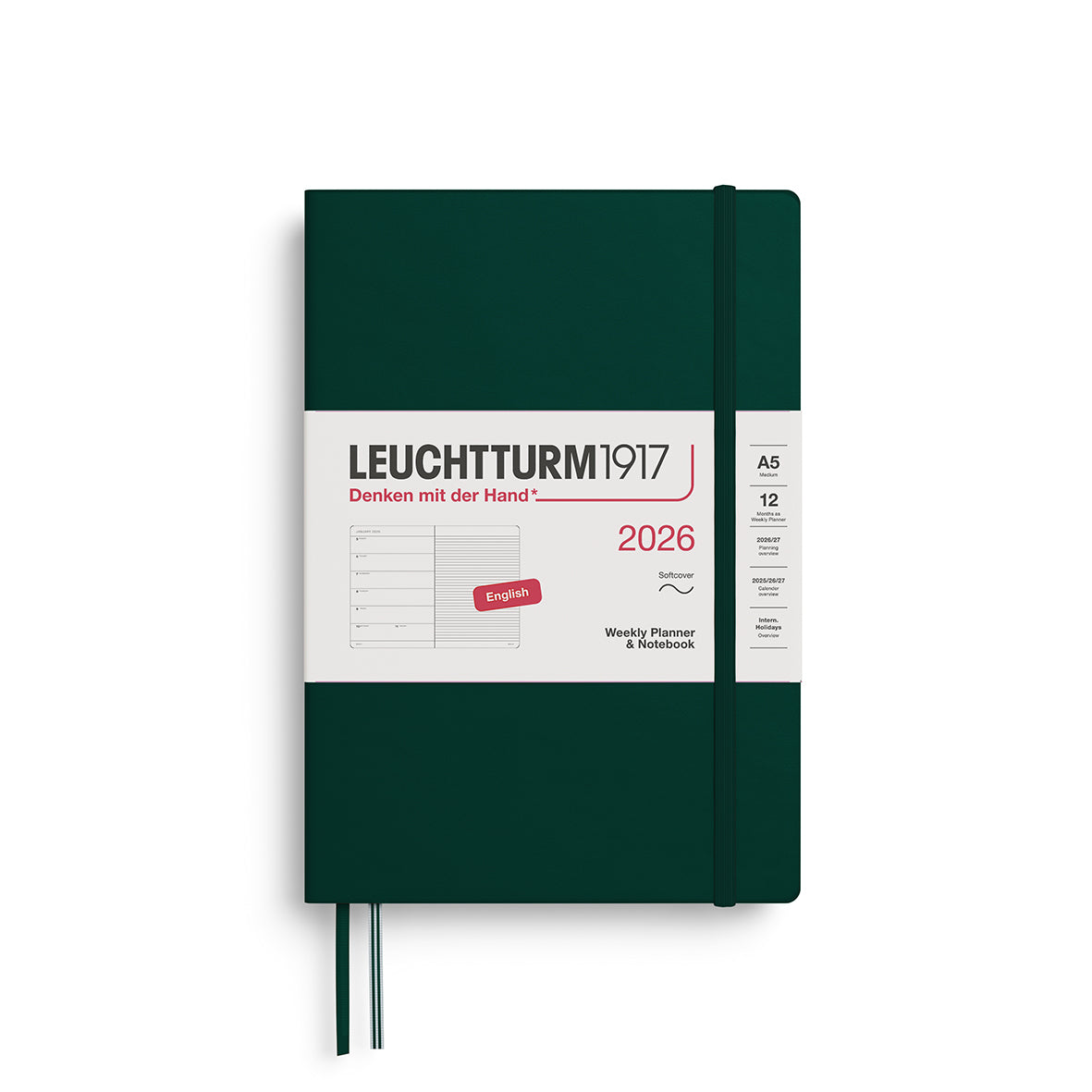 Leuchtturm 2026 Weekly Planner & Notebook Softcover A5