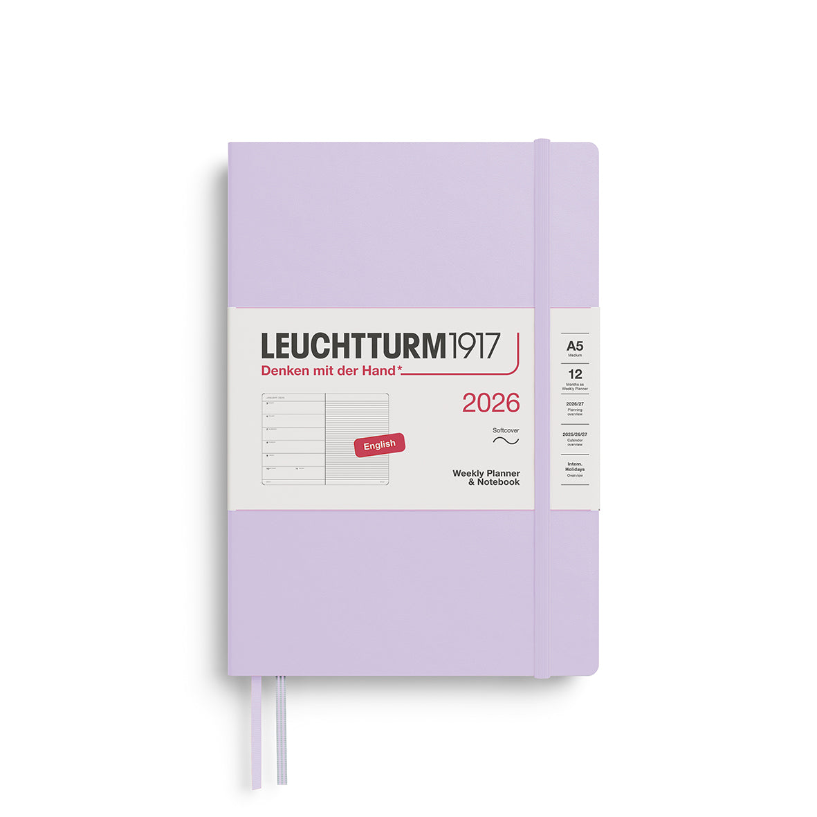Leuchtturm 2026 Weekly Planner & Notebook Softcover A5