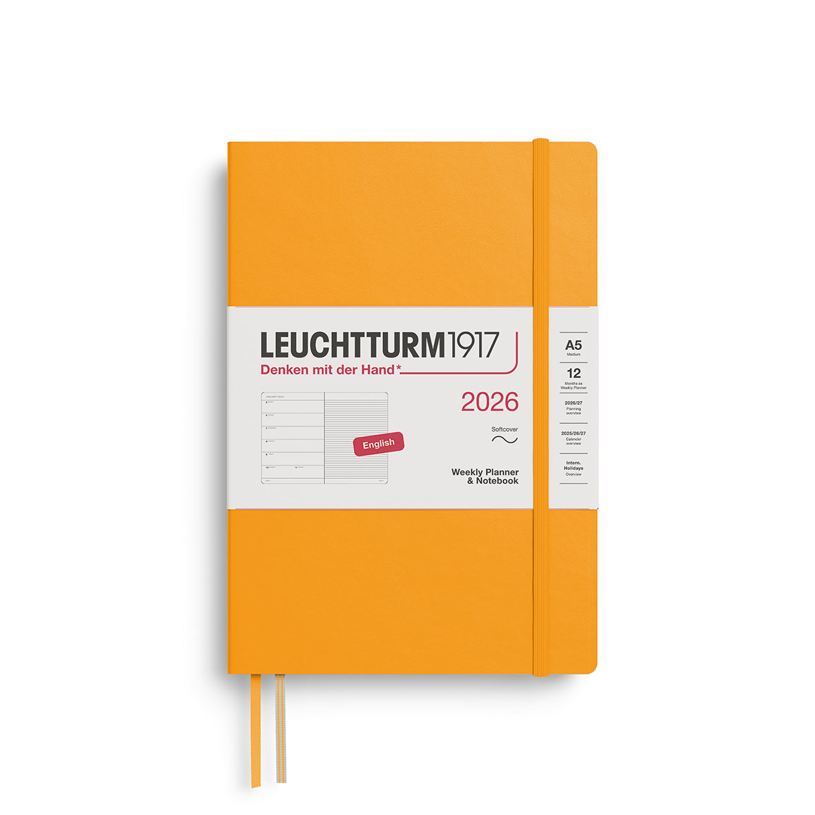 Leuchtturm 2026 Weekly Planner & Notebook Softcover A5