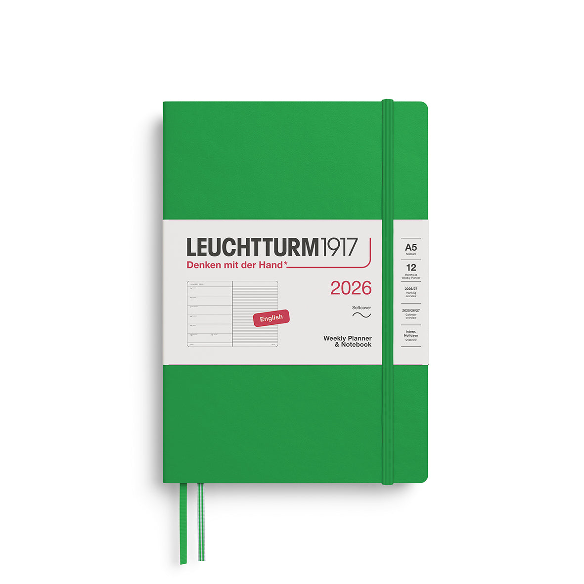 Leuchtturm 2026 Weekly Planner & Notebook Softcover A5