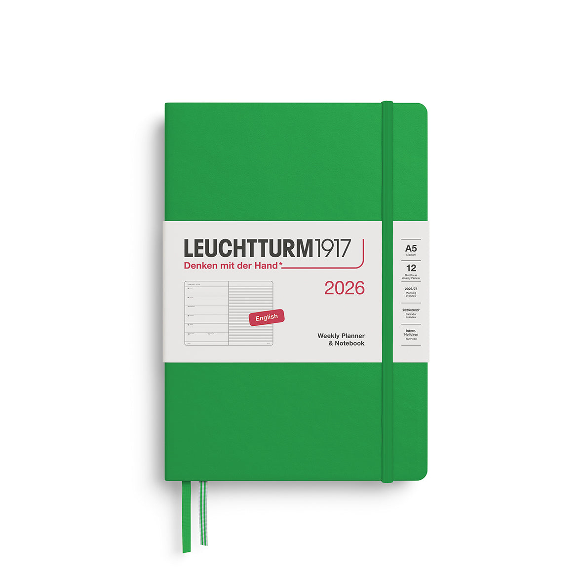 Leuchtturm 2026 Weekly Planner & Notebook Hardcover A5