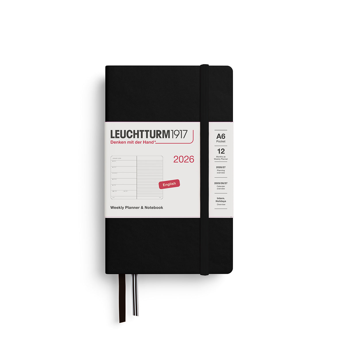 Leuchtturm 2026 Weekly Planner & Notebook Hardcover A6