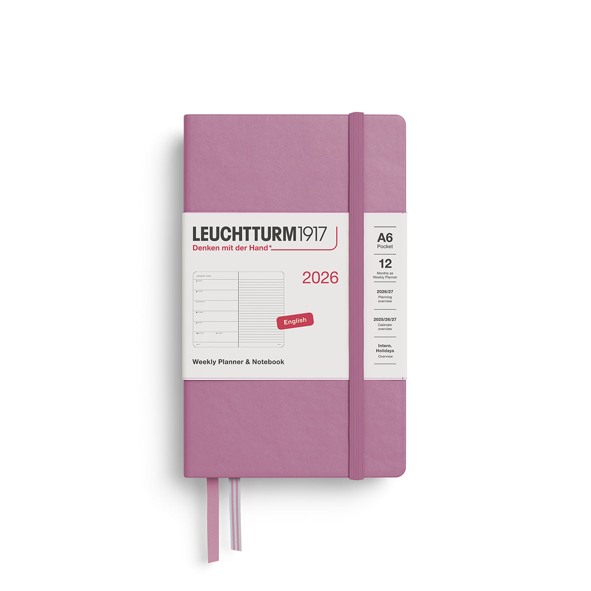 Leuchtturm 2026 Weekly Planner & Notebook Hardcover A6