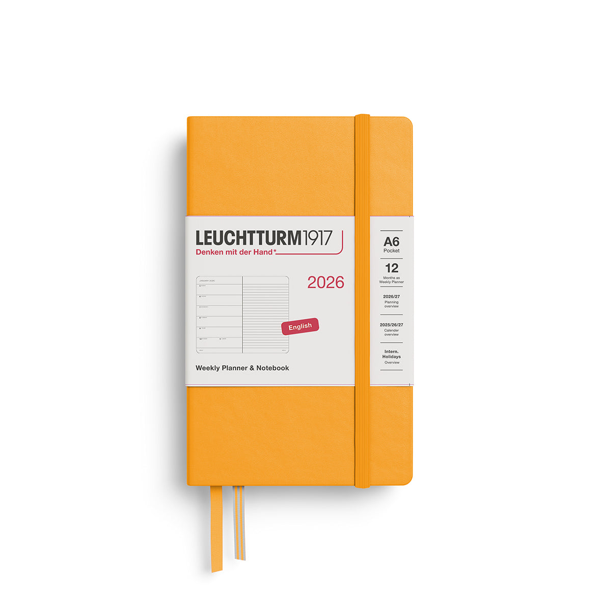 Leuchtturm 2026 Weekly Planner & Notebook Hardcover A6