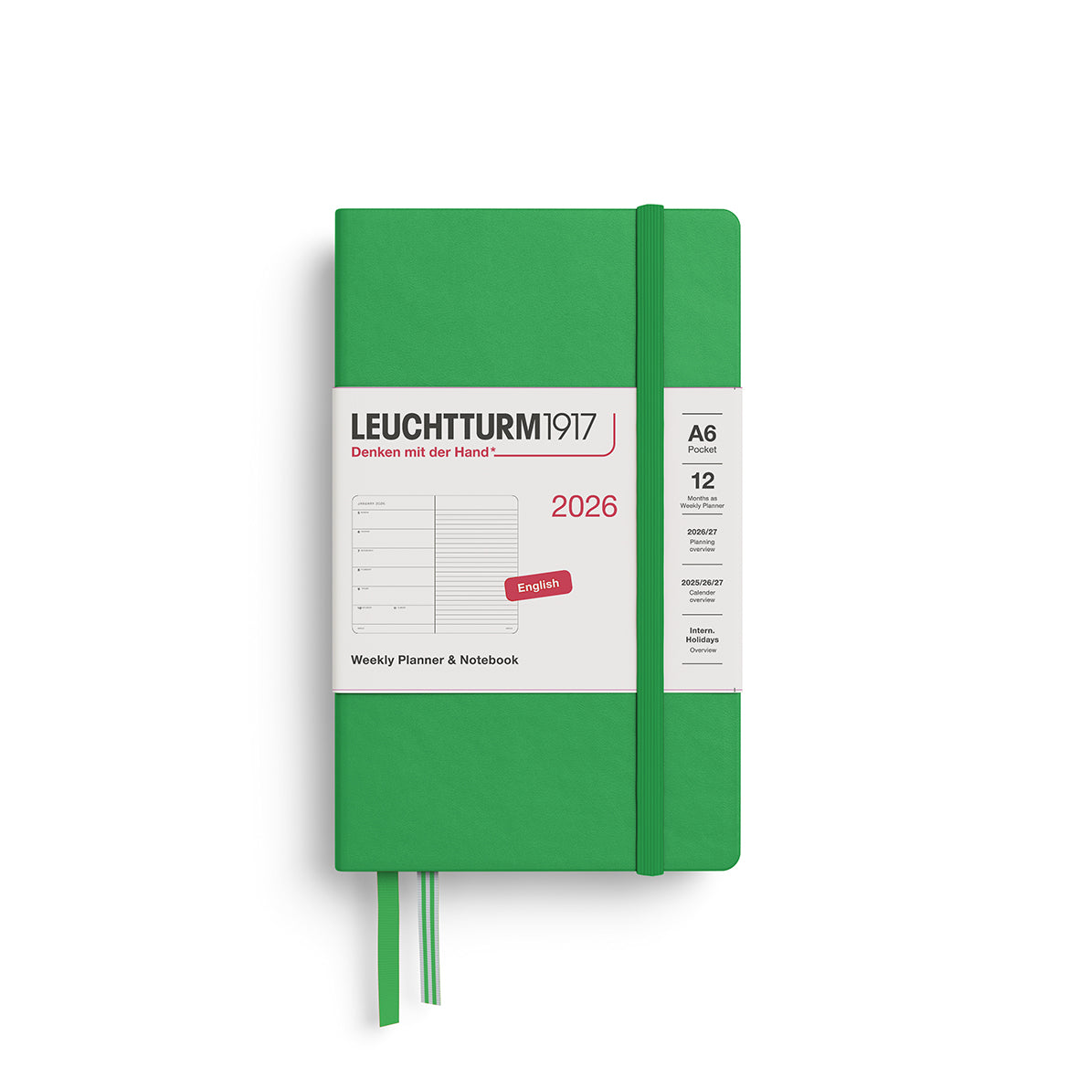 Leuchtturm 2026 Weekly Planner & Notebook Hardcover A6