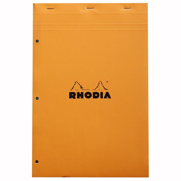 Rhodia Pad No18 A4 Lined 3-hole Orange