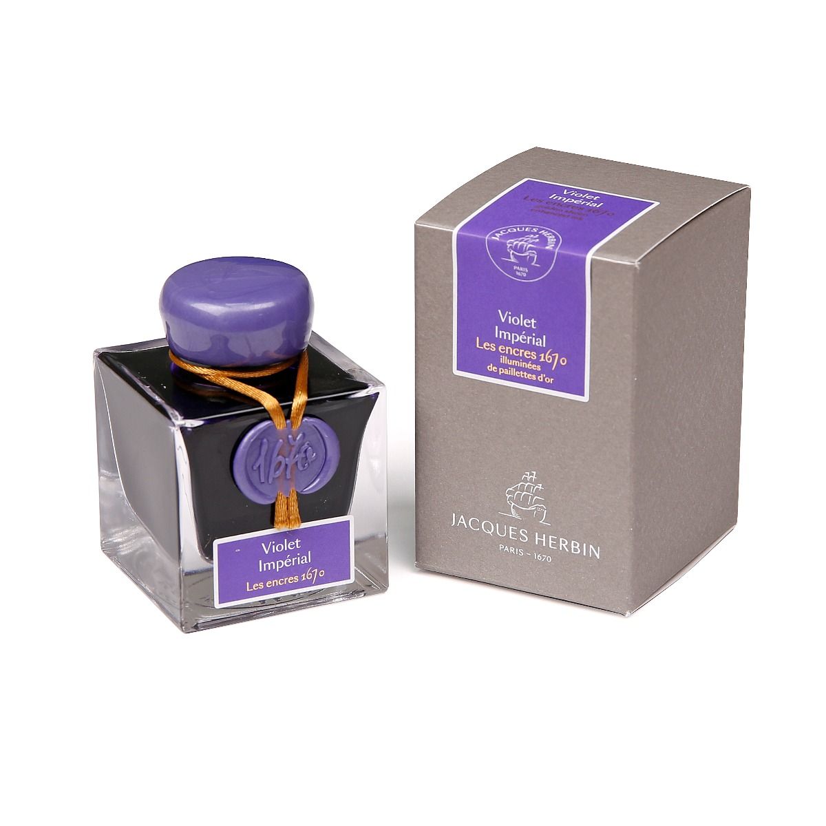Jacques Herbin 1670 Ink Bottle 50 ml Imperial Violet