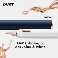 Load image into Gallery viewer, Lamy Dialog CC Fountain Pen, 14KT Rose Gold MOB nib
