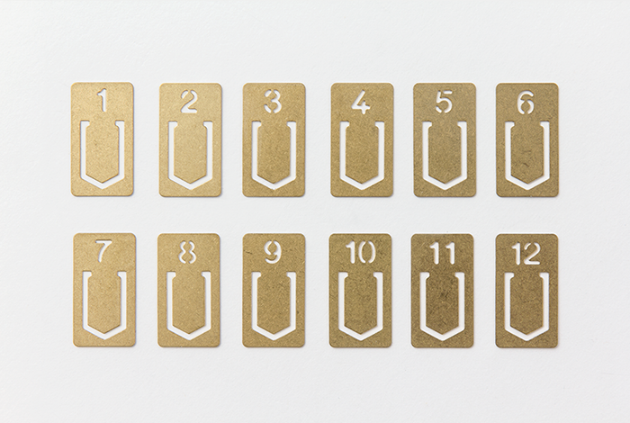 TRC Brass Number Clips 12