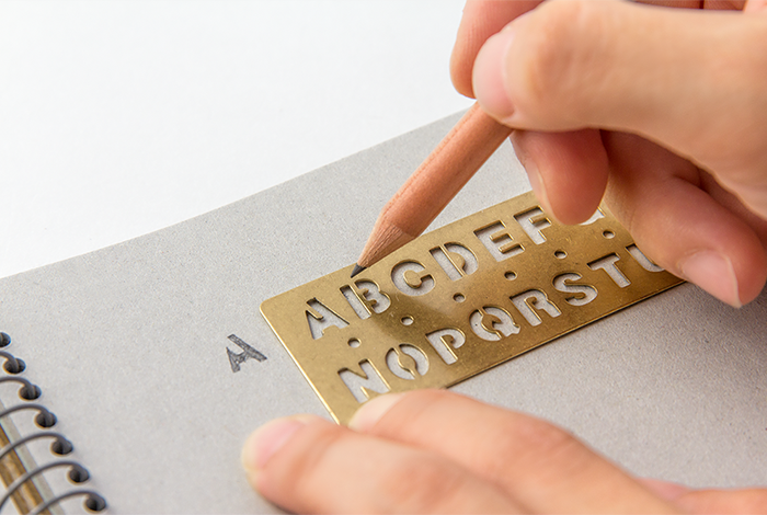 TRC Brass Products Template Alphabet
