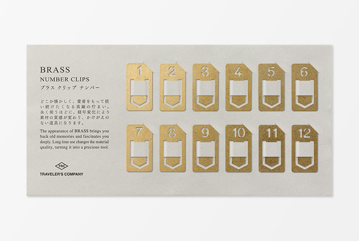 TRC Brass Number Clips 12