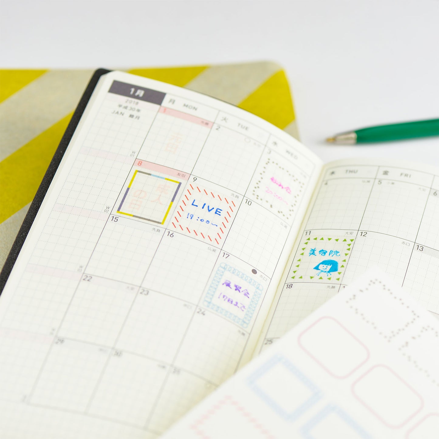 Hobonichi Accessories Frame Stickers No2