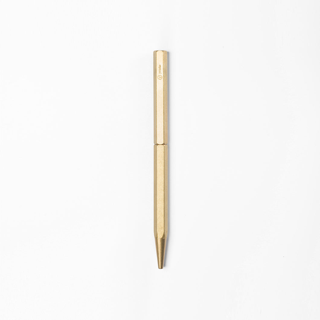 YSTUDIO Classic Revolve Ballpoint Pen Slim Brass