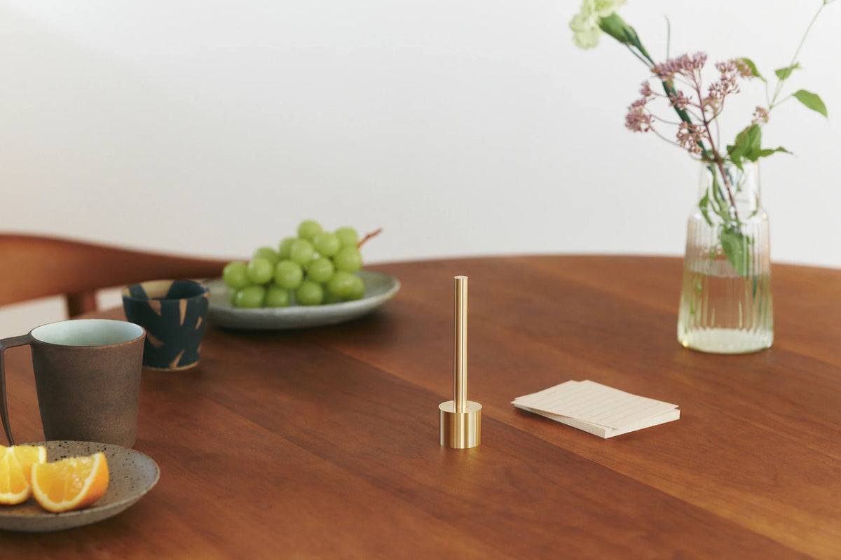 Kakimori Mass Ballpoint Pen w/stand Brass