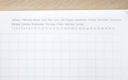 Stalogy Notebook 365 Days Slim A6 Grid Black