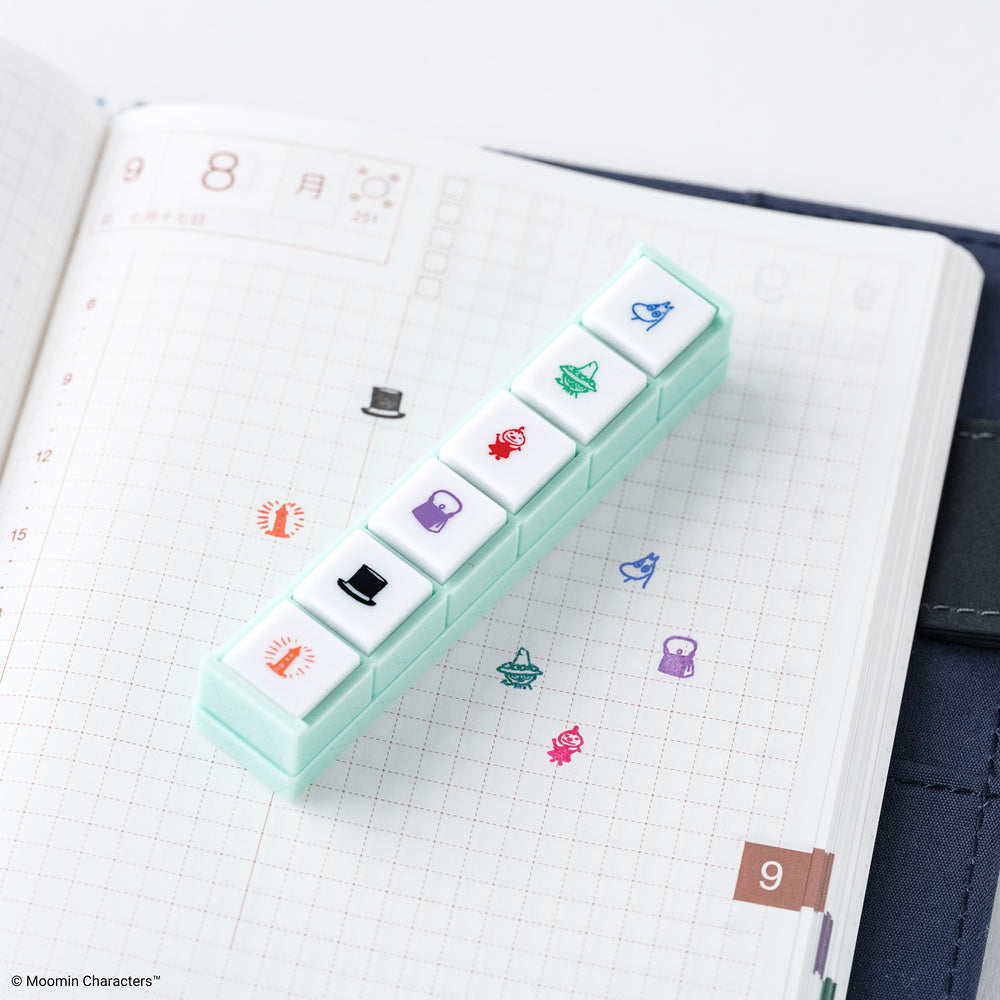 Hobonichi x Kodomo no Kao: Pochitto6 Push-Button Stamp (Moomin)