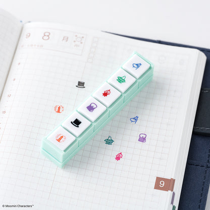 Hobonichi x Kodomo no Kao: Pochitto6 Push-Button Stamp (Moomin)