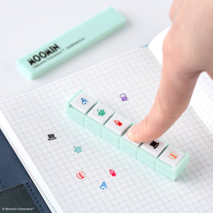 Hobonichi x Kodomo no Kao: Pochitto6 Push-Button Stamp (Moomin)