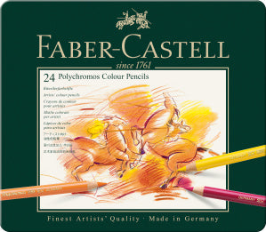 Faber-Castell Polychromos Artists Colour Pencil Tin 24