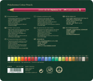 Faber-Castell Polychromos Artists Colour Pencil Tin 24