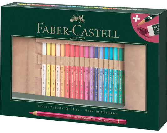 Faber-Castell Polychromos Artists Colour Pencil, Roll of 30