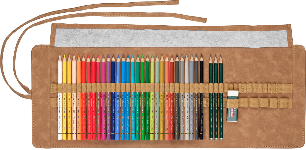 Faber-Castell Polychromos Artists Colour Pencil, Roll of 30