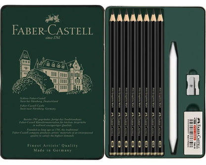 Faber-Castell Pitt Matt Graphite Pencils Set, Tin of 11
