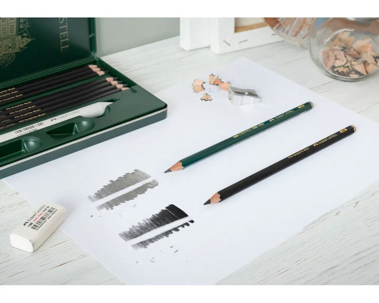 Faber-Castell Pitt Matt Graphite Pencils Set, Tin of 11