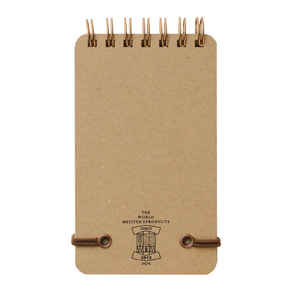 Midori World Meister Grain Ring Memo Dark Brown
