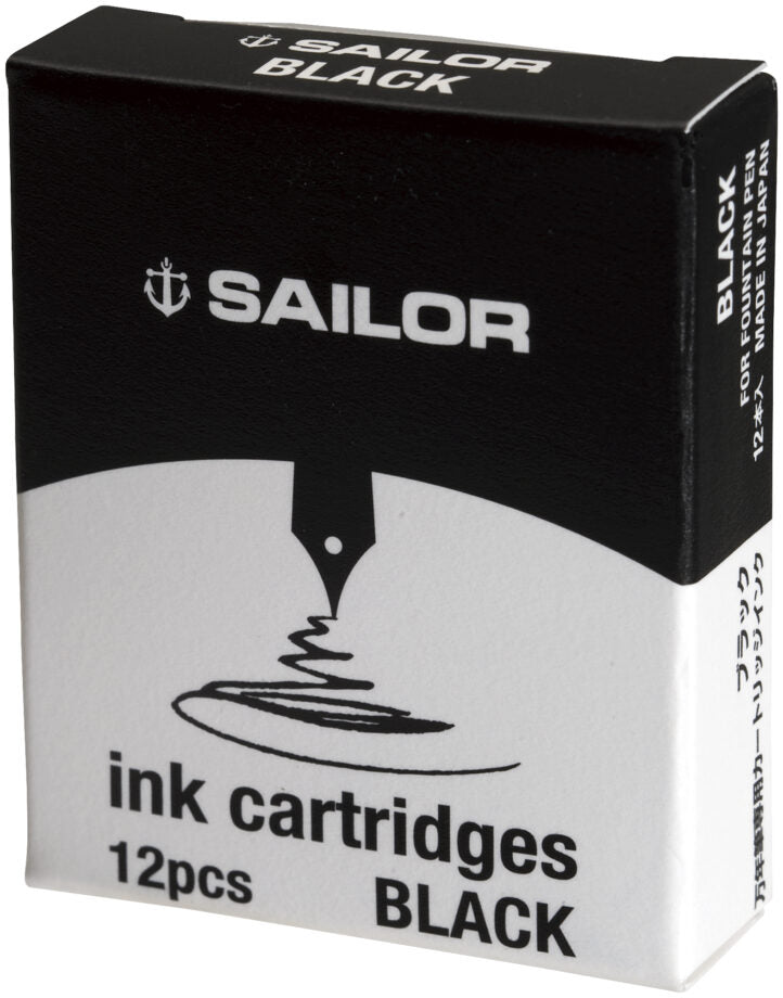 Sailor Jentle Ink Cartridge 12/Box Black